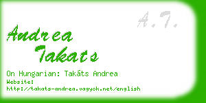 andrea takats business card